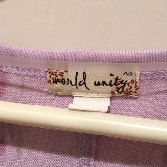 TOP MULTI W/RHINESTONES BY WORLD UNITY SZ XS HI/LO - Picture 2 of 3